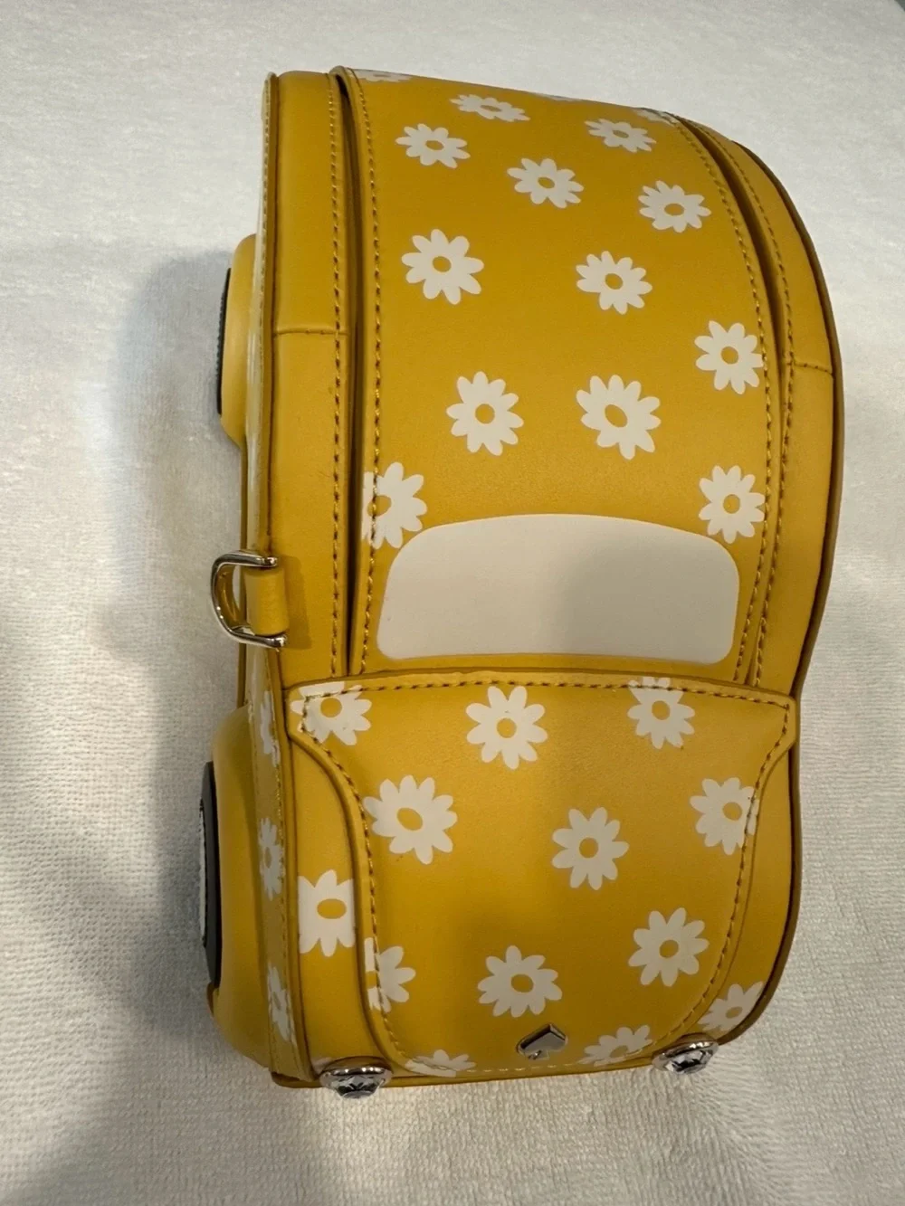 Kate Spade Beep Beep Car Crossbody Bag Novelty Yellow Daisy NWOT